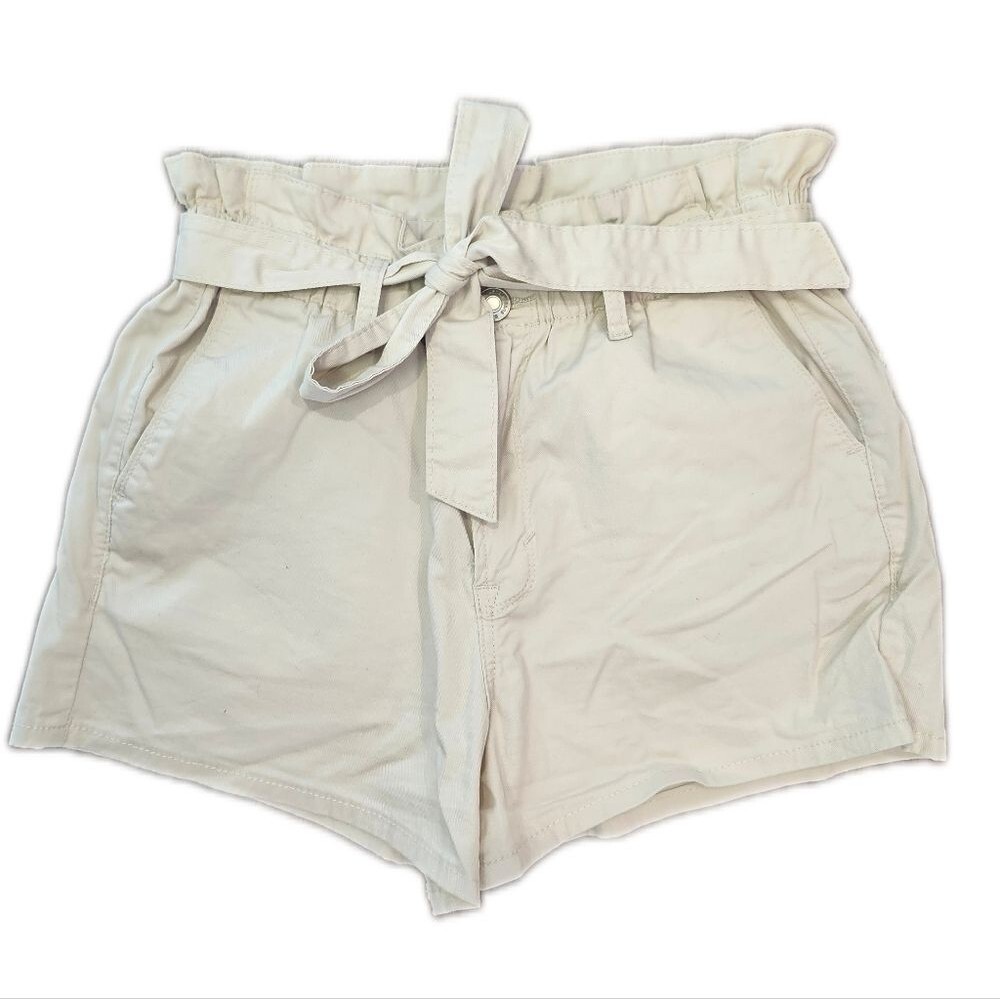 Kensie Jeans The Paper Bag High Rise Shorts, Cotton, Tie Belt, 2/26